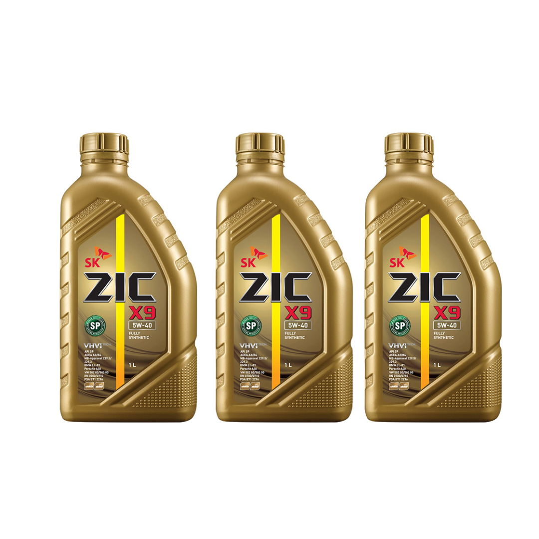 SK ZIC X9 5W-40 3 Liters API SP A3/B4 Fully Synthetic Engine Oil ...