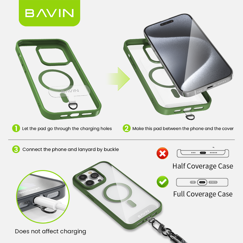 BAVIN BE14 Phone Lanyard Wrist Strap Ultra Thick Rope Stylish for Phone ...