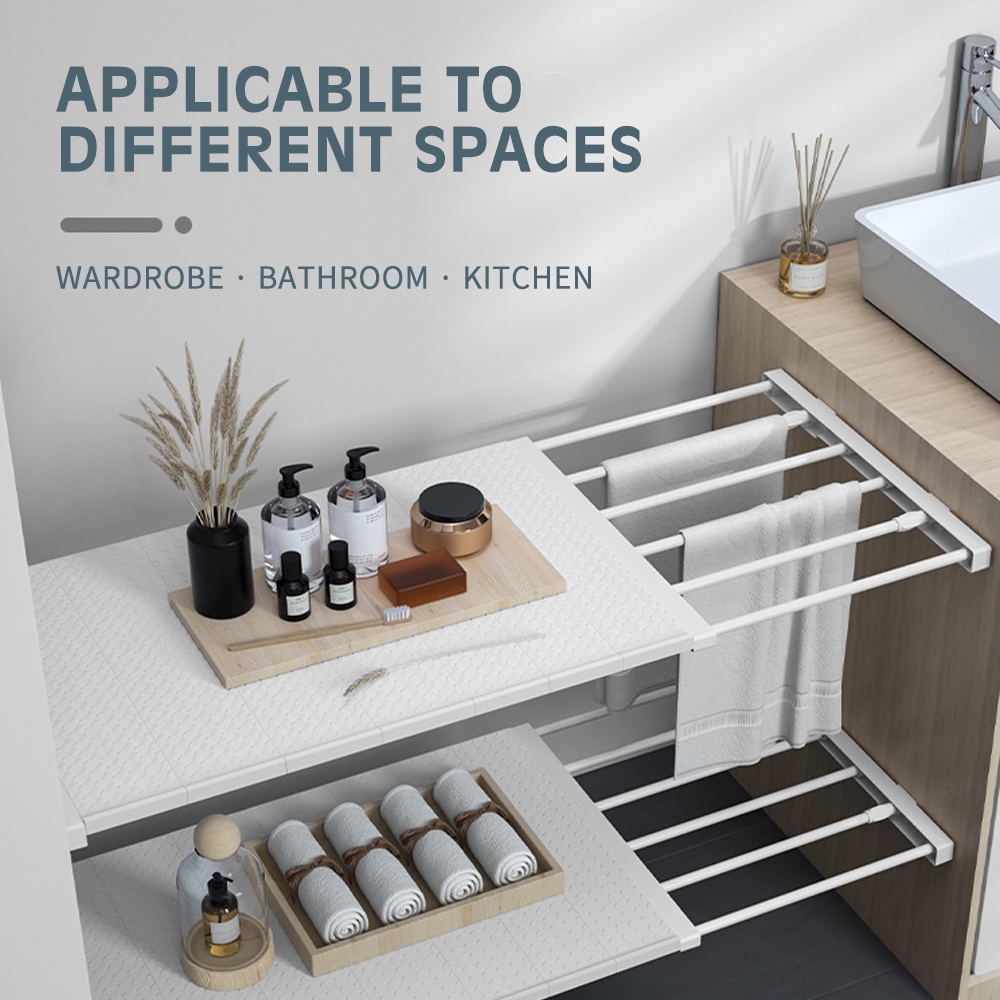 CHIT Cabinet Divider Partition Shelf Scalable Closet Storage Rack ...
