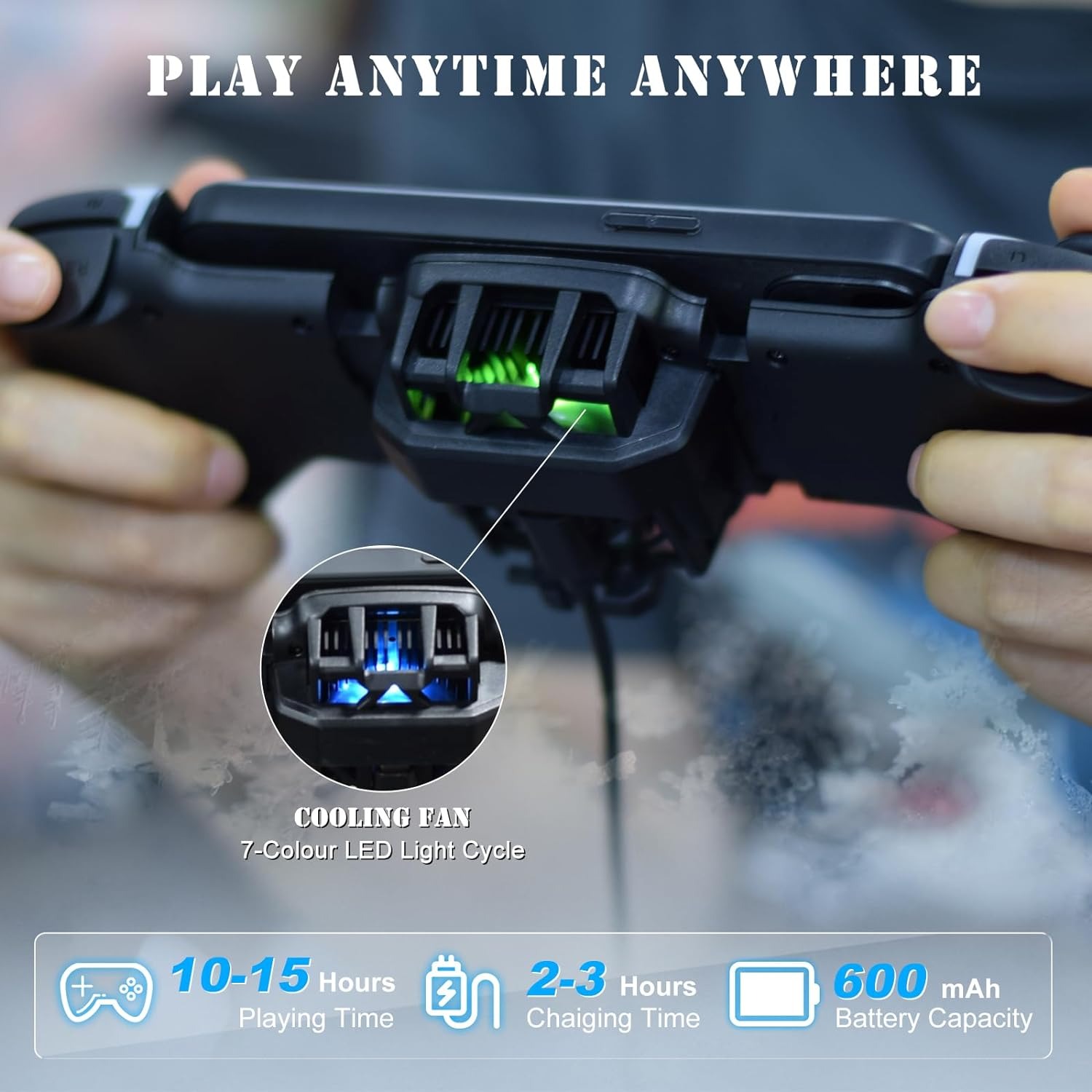 JK02 Retractable 2 in 1 Wireless Controller Type-C Semiconductor Heat ...
