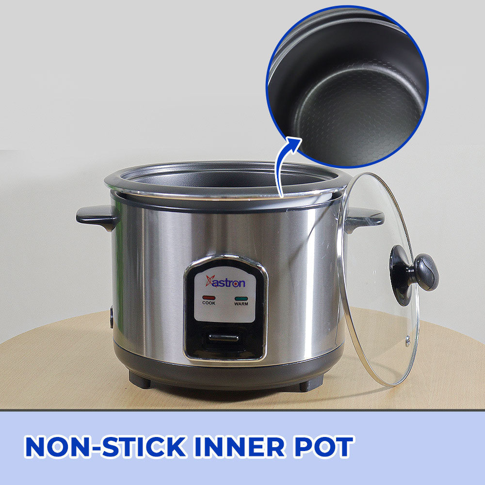 Astron SRC1805 Rice Cooker - 1.8L | Easy to Clean | Anti-Rust | 6-10 ...