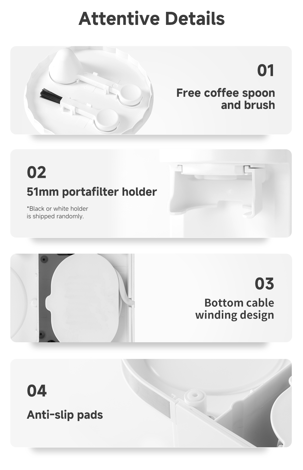 Simplus Electric Coffee Grinder Household Smart Grinder 35 Grind ...