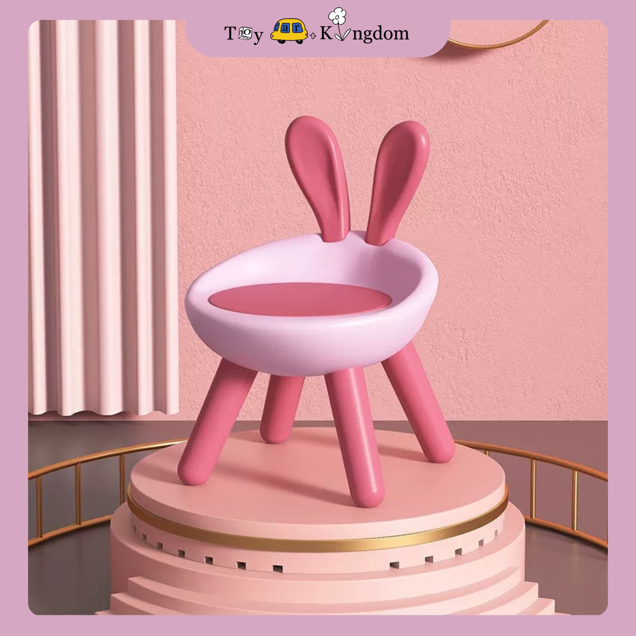 Baby Chair/Stool With Backrest Kids Bunny Cartoons PP(Plastic) Rabbit ...