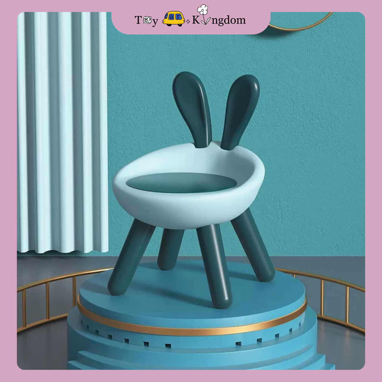 Baby Chair/Stool With Backrest Kids Bunny Cartoons PP(Plastic) Rabbit ...