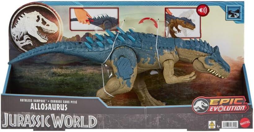 Mattel Jurassic World Action Figure Ruthless Rampage Allosaurus
