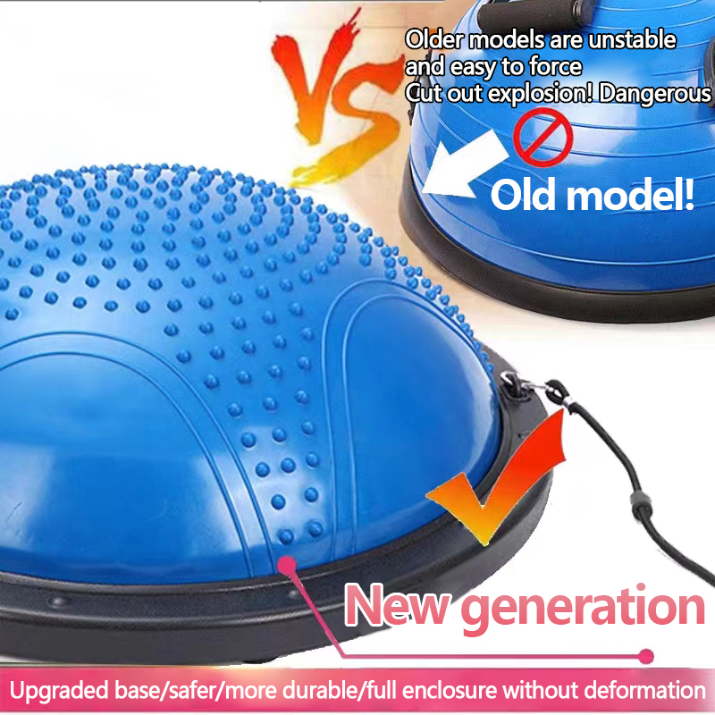 Palla Balance Con Elastici - Ø60cm Per Fitness, Yoga E Riabilitazione, Antiscoppio - Foto 9