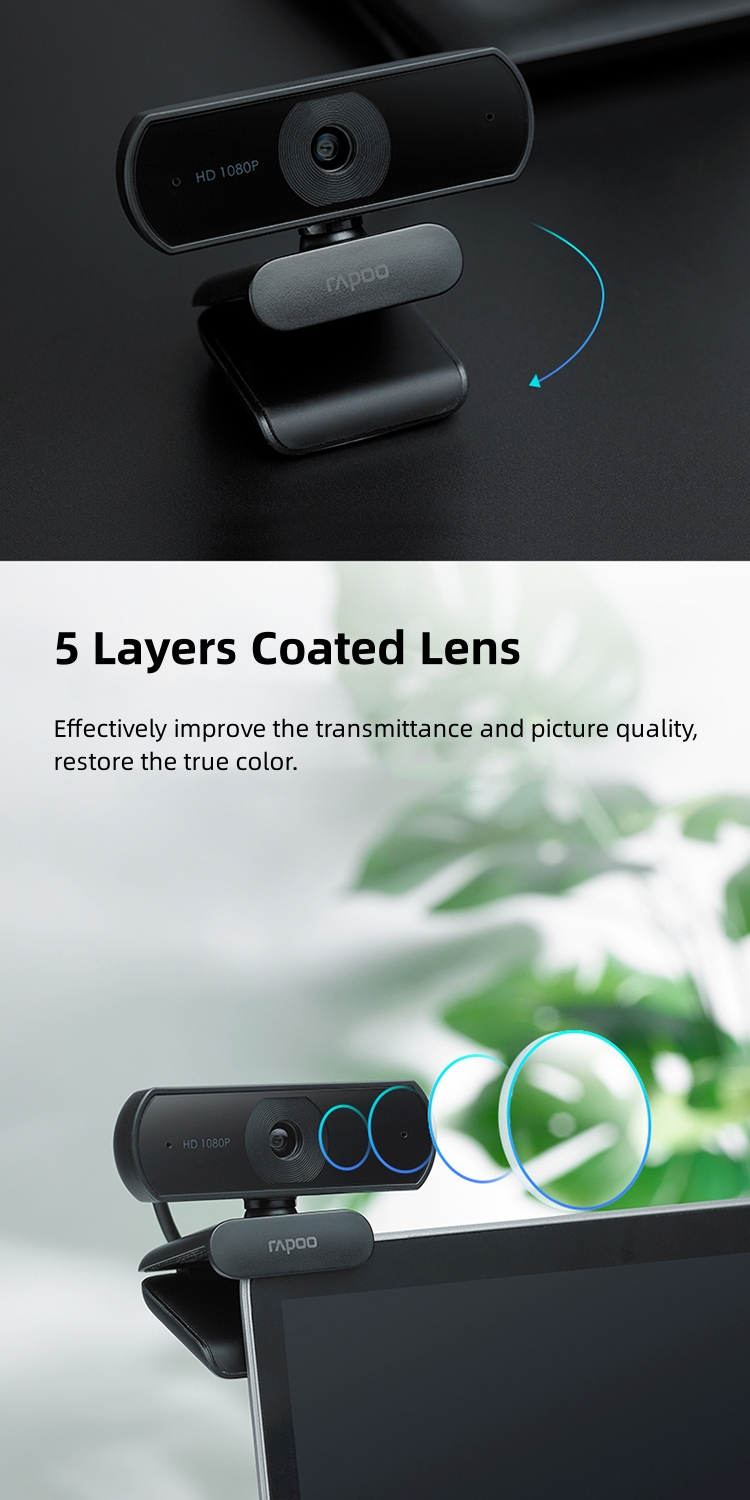 Rapoo C260AF Webcam 1080P HD Web Camera With Microphone for Laptop PC ...