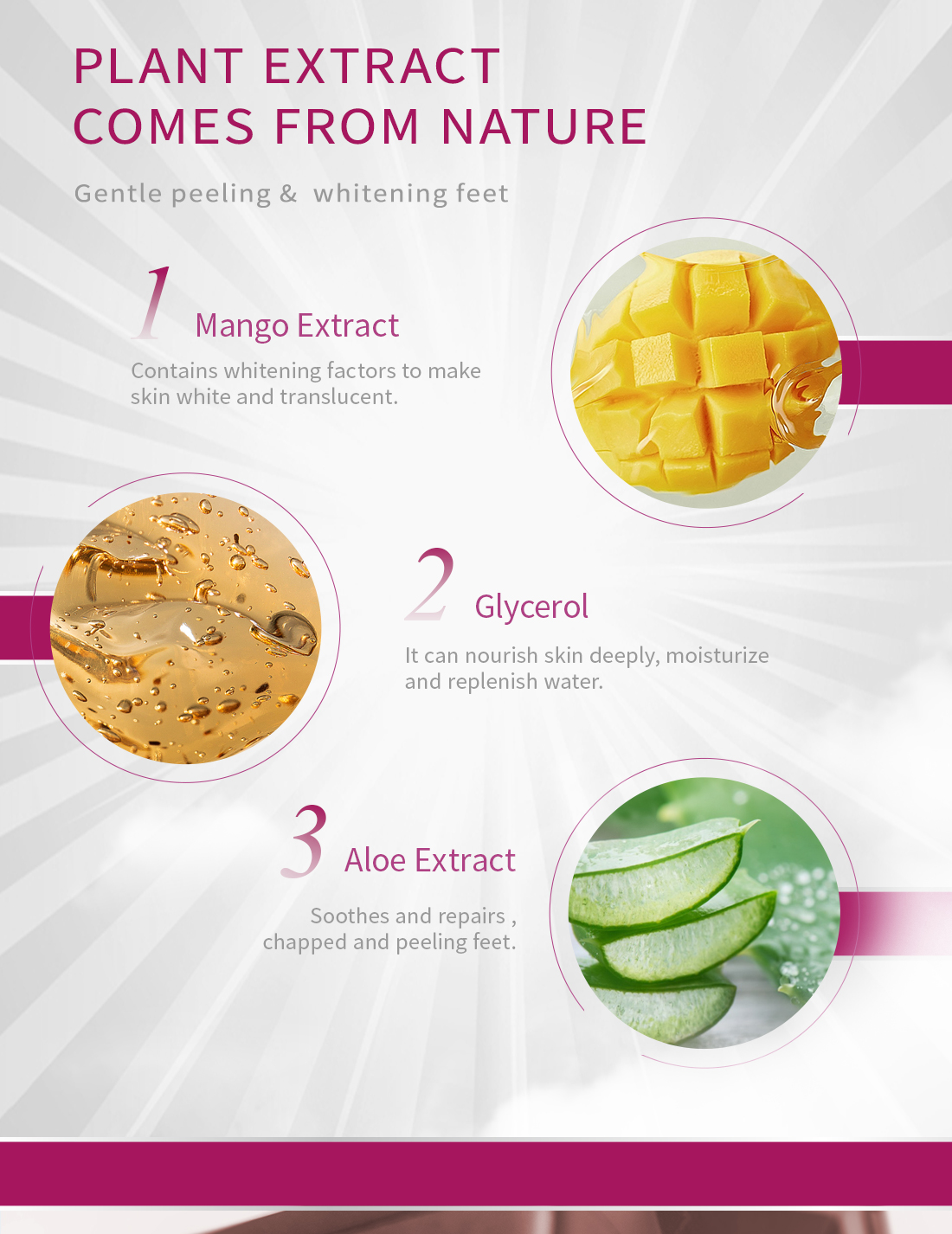 RtopR Mango Foot Mask Whitening Moisturizing Exfoliating Remove Dead ...