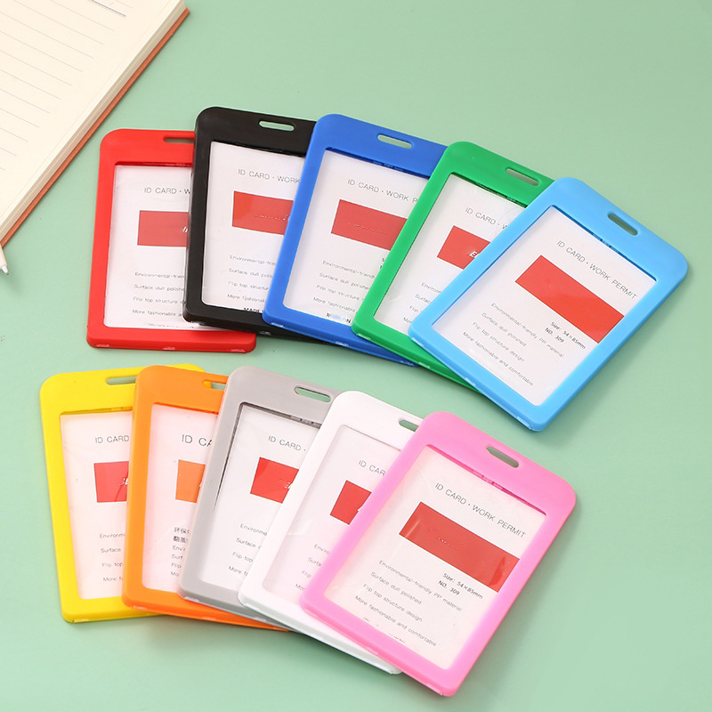 Double-Sided Transparent Plastic Card Set Student Card Badge Work Card ...