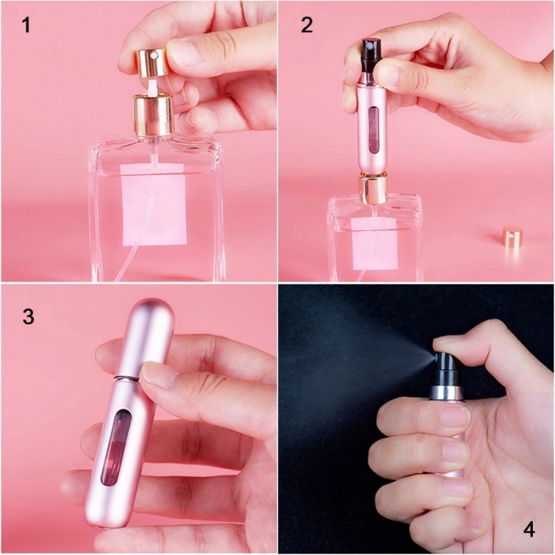 In Stock Mini Perfume Refillable Spray Bottle Travel Atomizer 5ml ...