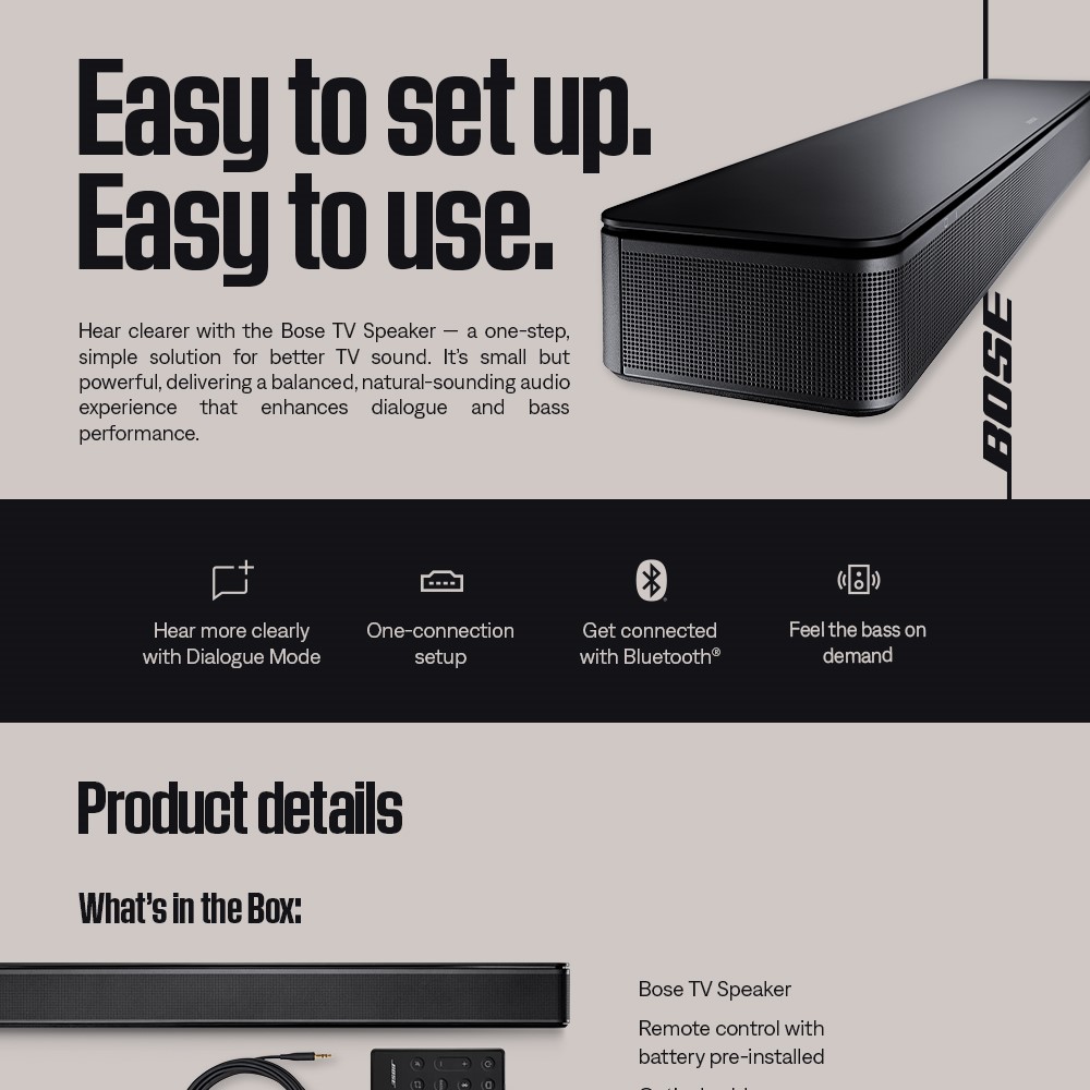 Bose TV Speaker System Shopee Philippines