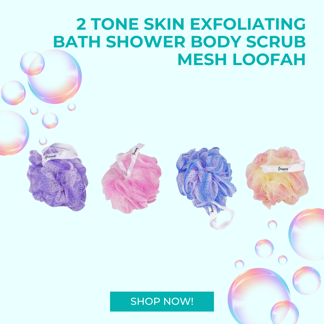Groovy 2 Tone Skin Exfoliating Body Scrub | Mesh Bath Shower Loofah ...