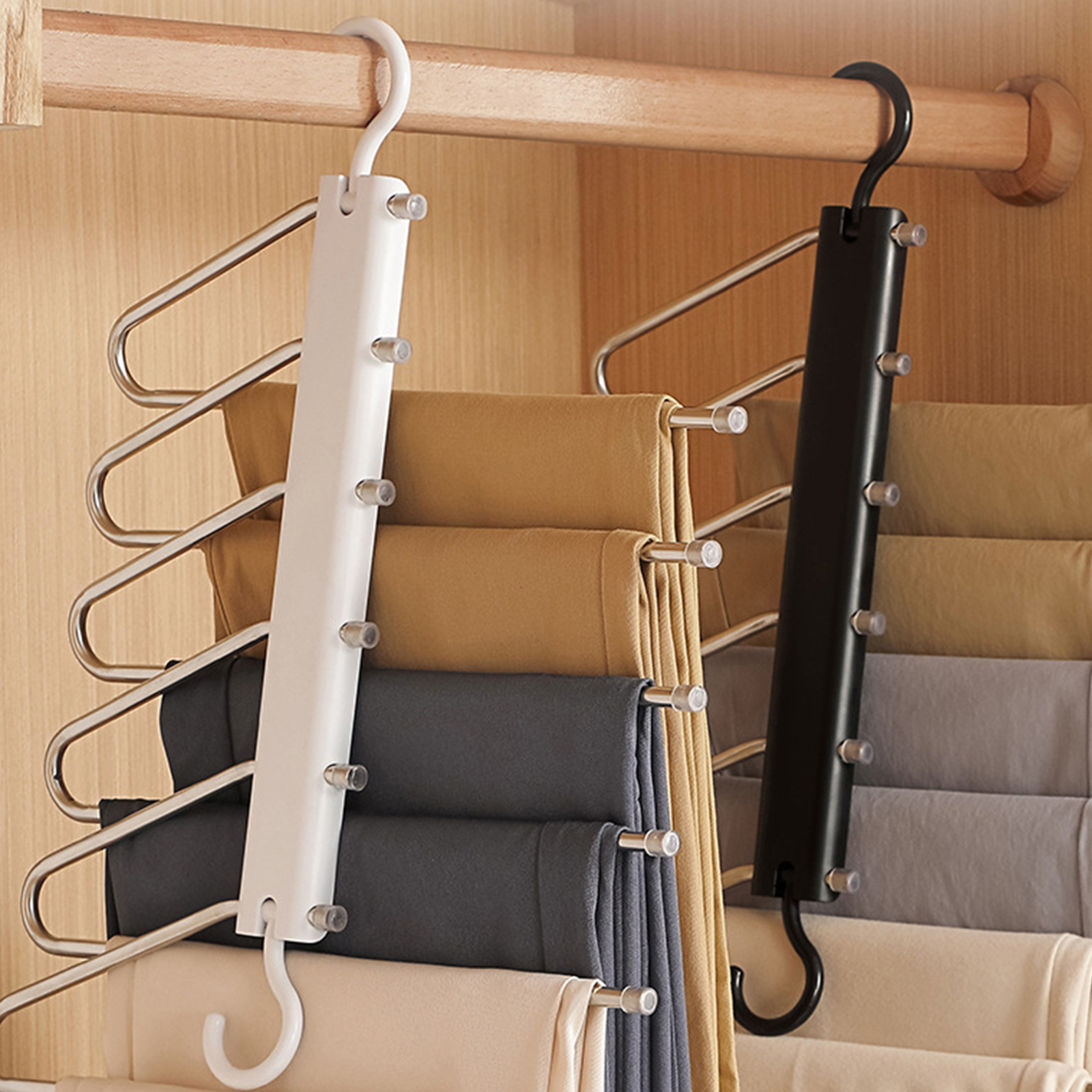 Multifunction Pant Rack Towel Shelves Organizer Stainless Steel ...