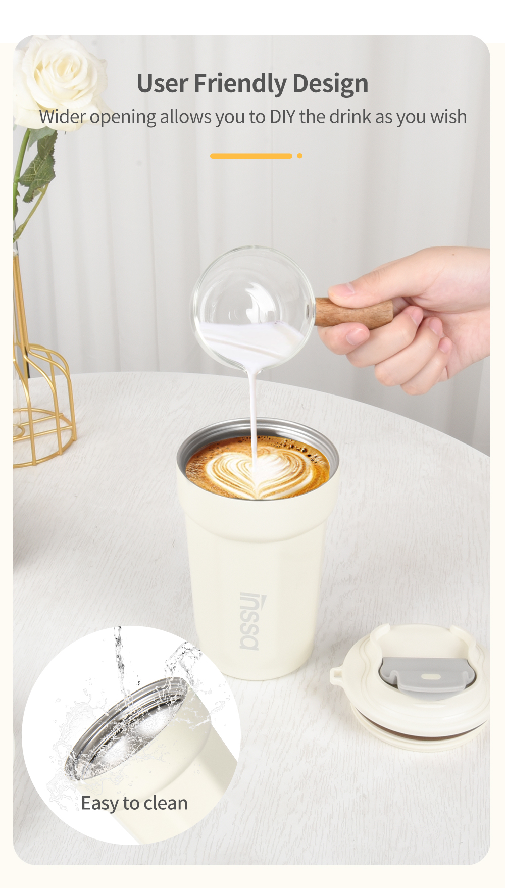 Simplus Coffee Mug Tumbler Mug 316 Stainless Steel BWBH001 | Shopee ...