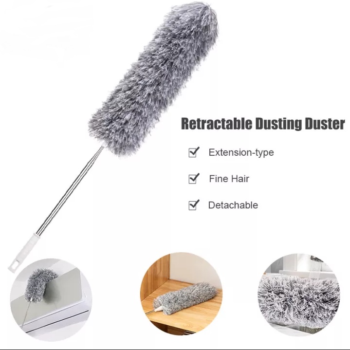 Adjustable 280cm Telescopic Bending Duster Feather duster long pole ...