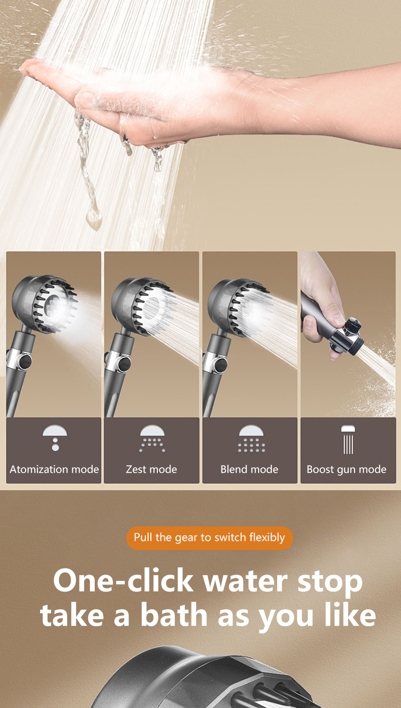 MANUYAMA Shower Head With Hose Set High Pressure Bathroom Shower 3 ...