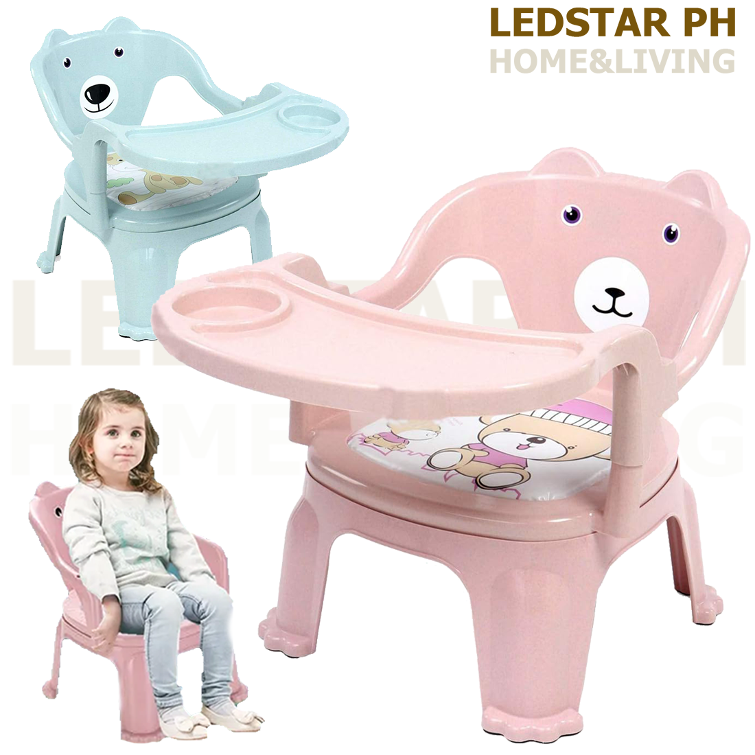 2 In 1 Baby Feeding Dining Chair with Removable Food Tray ...
