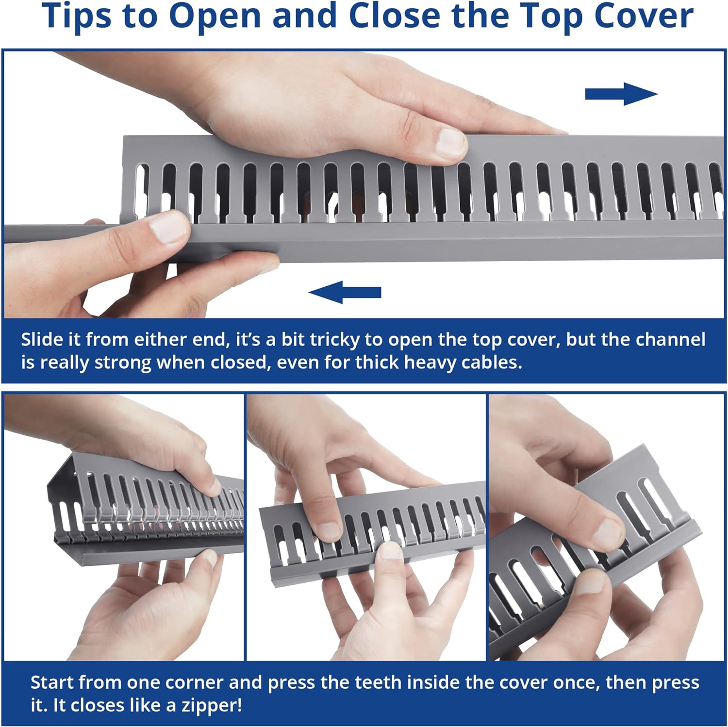 Updated Cable Raceway Kit Open Slot Wire Covers For Cords Under Desk ...