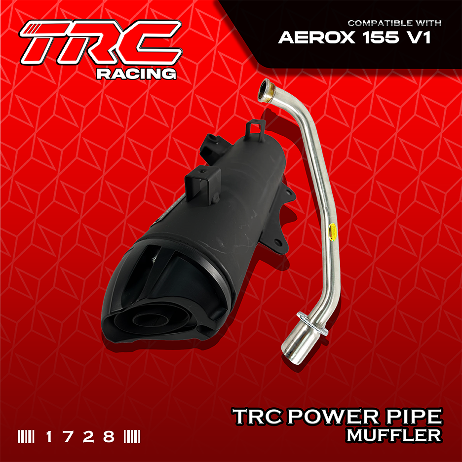 TRC Racing Power Pipe Yamaha Aerox v1 Muffler Exhaust with Removable ...