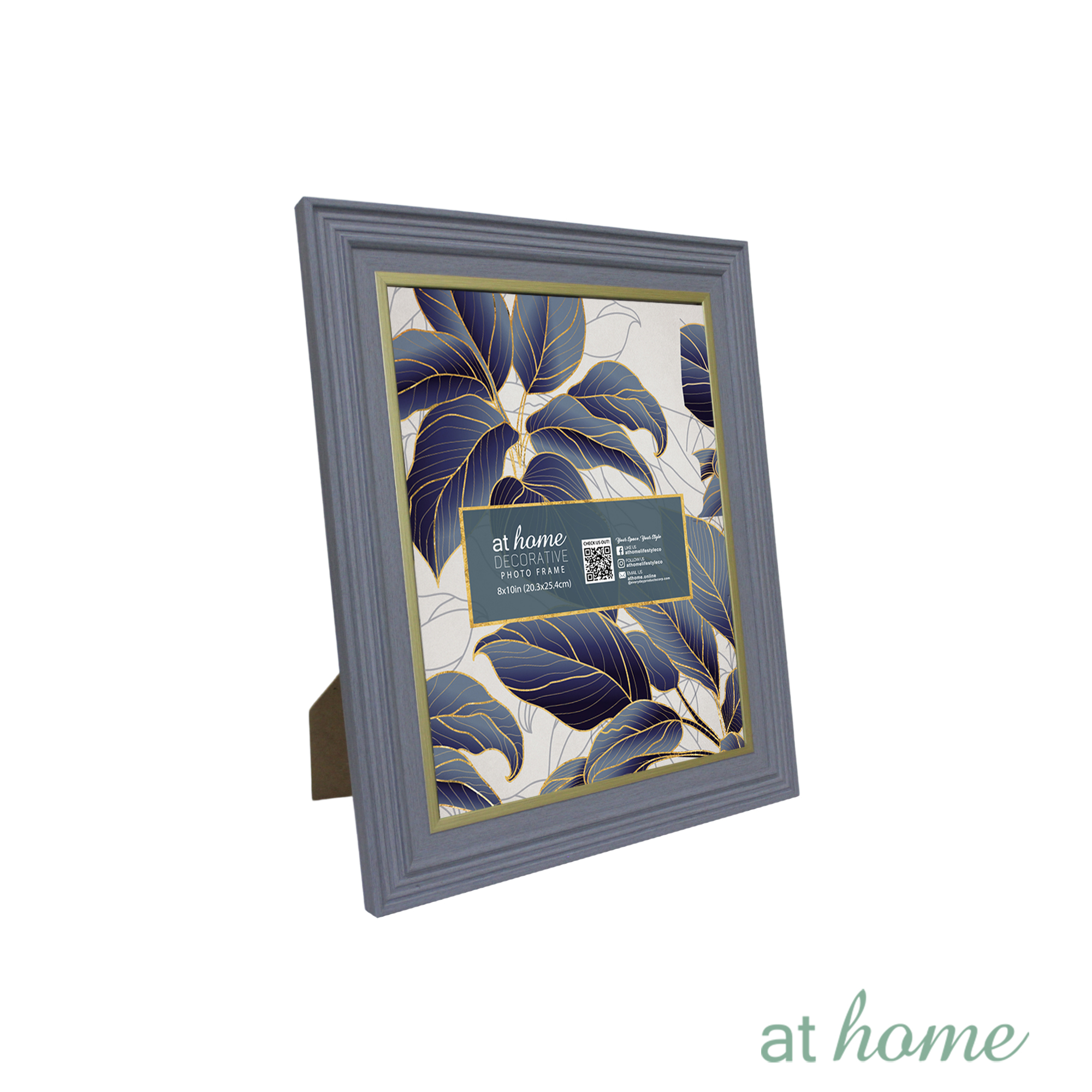 At Home Baris Modern Picture Frame w/ White Lining – Border Design ...