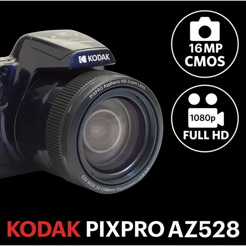 KODAK PIXPRO AZ528 16MP 52x Zoom 1080p FHD Compact Digital Camera ...
