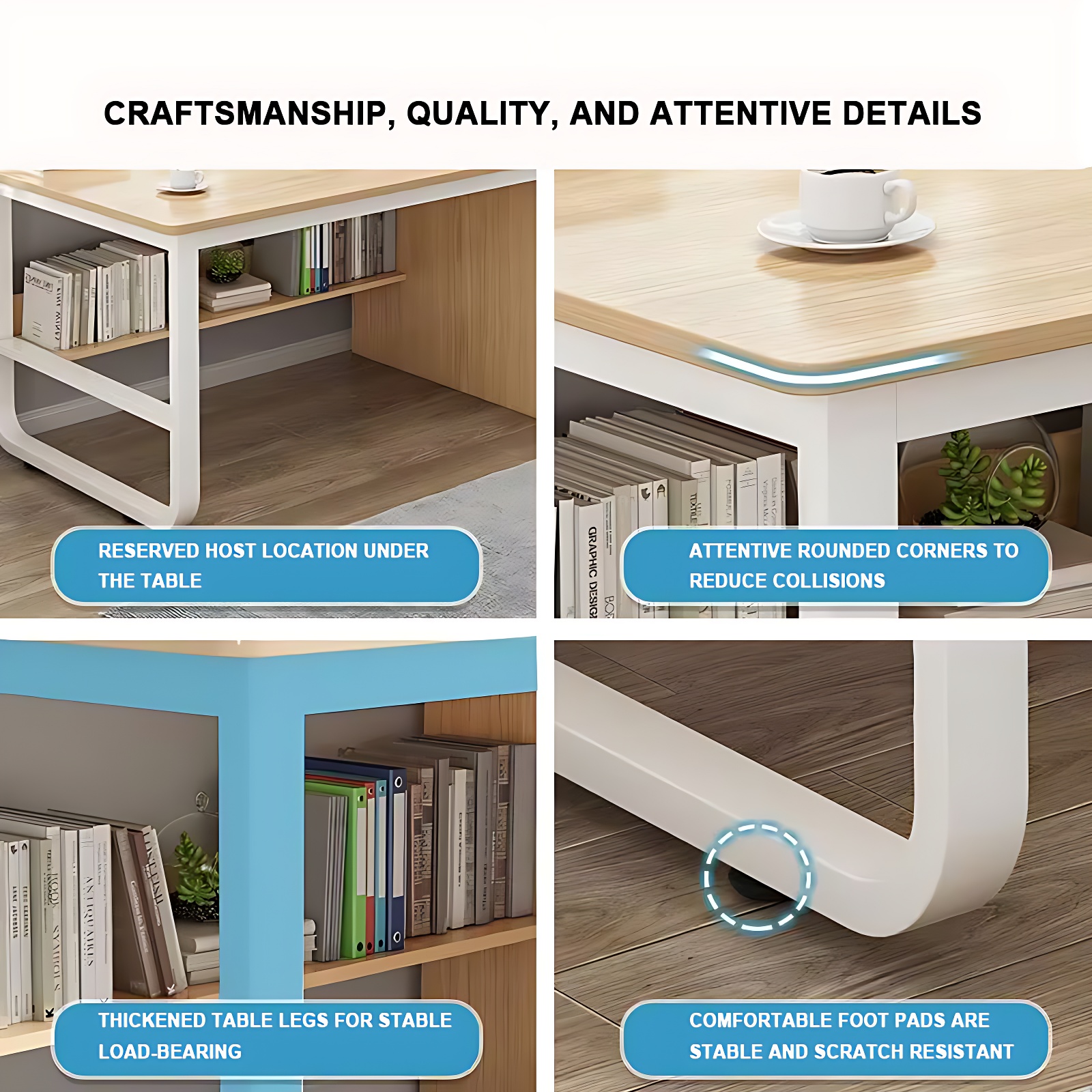 【Safe Package】Study Table With Drawer Office Table Computer Table Desk ...
