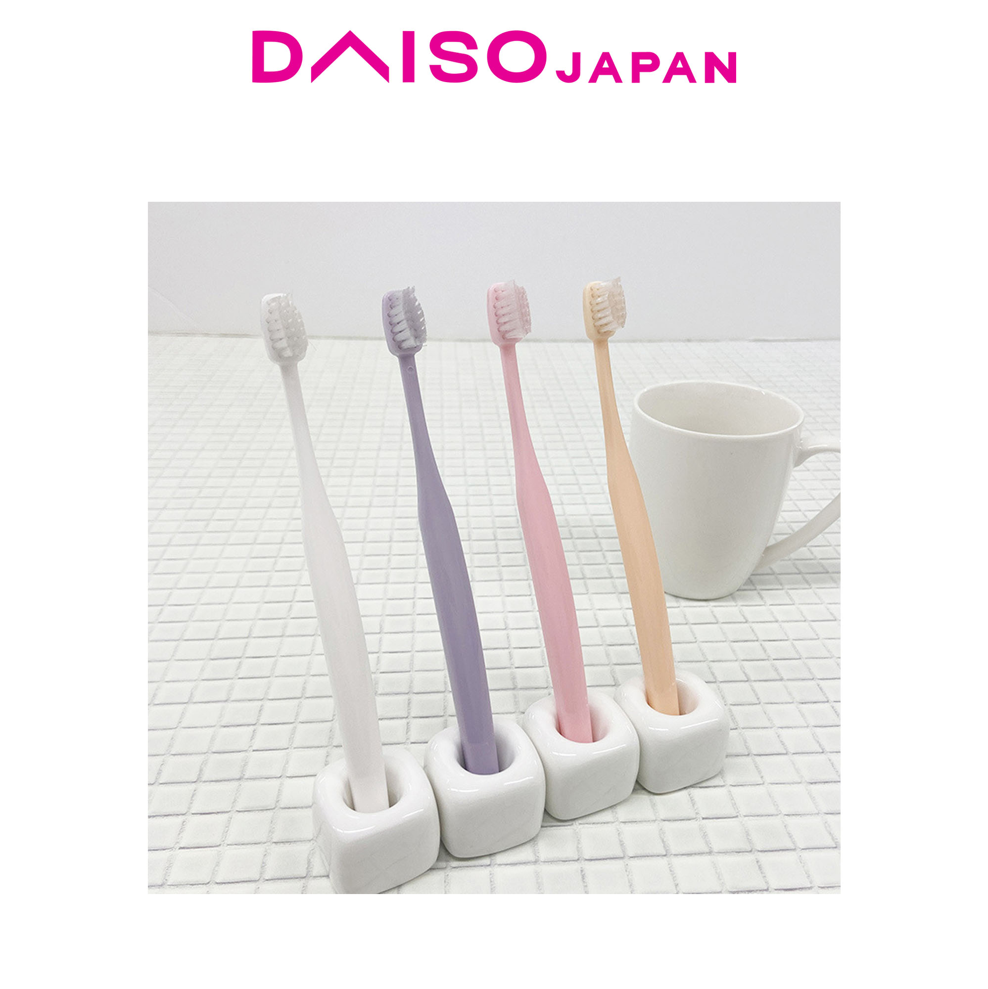 Daiso Compact Flat Head Toothbrush (4pcs) | Shopee Philippines