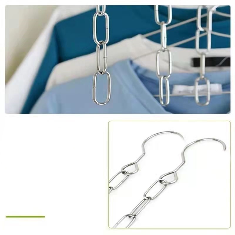 Metal And Plastic Loop Chain Hanger Hangerloop Chain Hanger Clothes ...