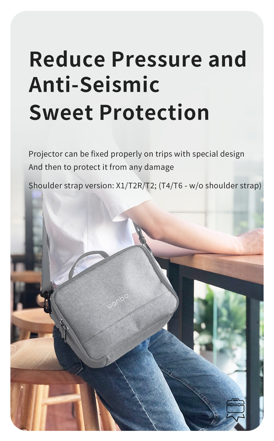 Projector Bag EVA Durable Waterproof Shakeproof Portable Carrying Case For Capsule 3 Laser 1080p Grey 2612230084611