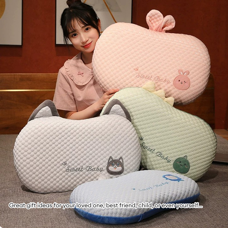 Dual-Use Cute Cartoon Nap Pillow Quilt Office Waist Support Cushion Waist Pad