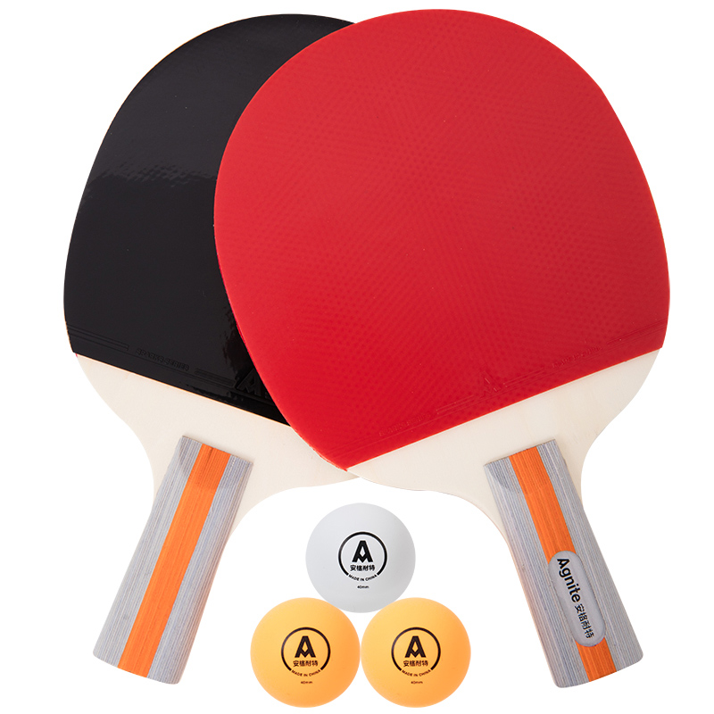 Deli Agnite F2310/F2320 Table Tennis Racke Set 2 Rackets 3 Ping Pong ...