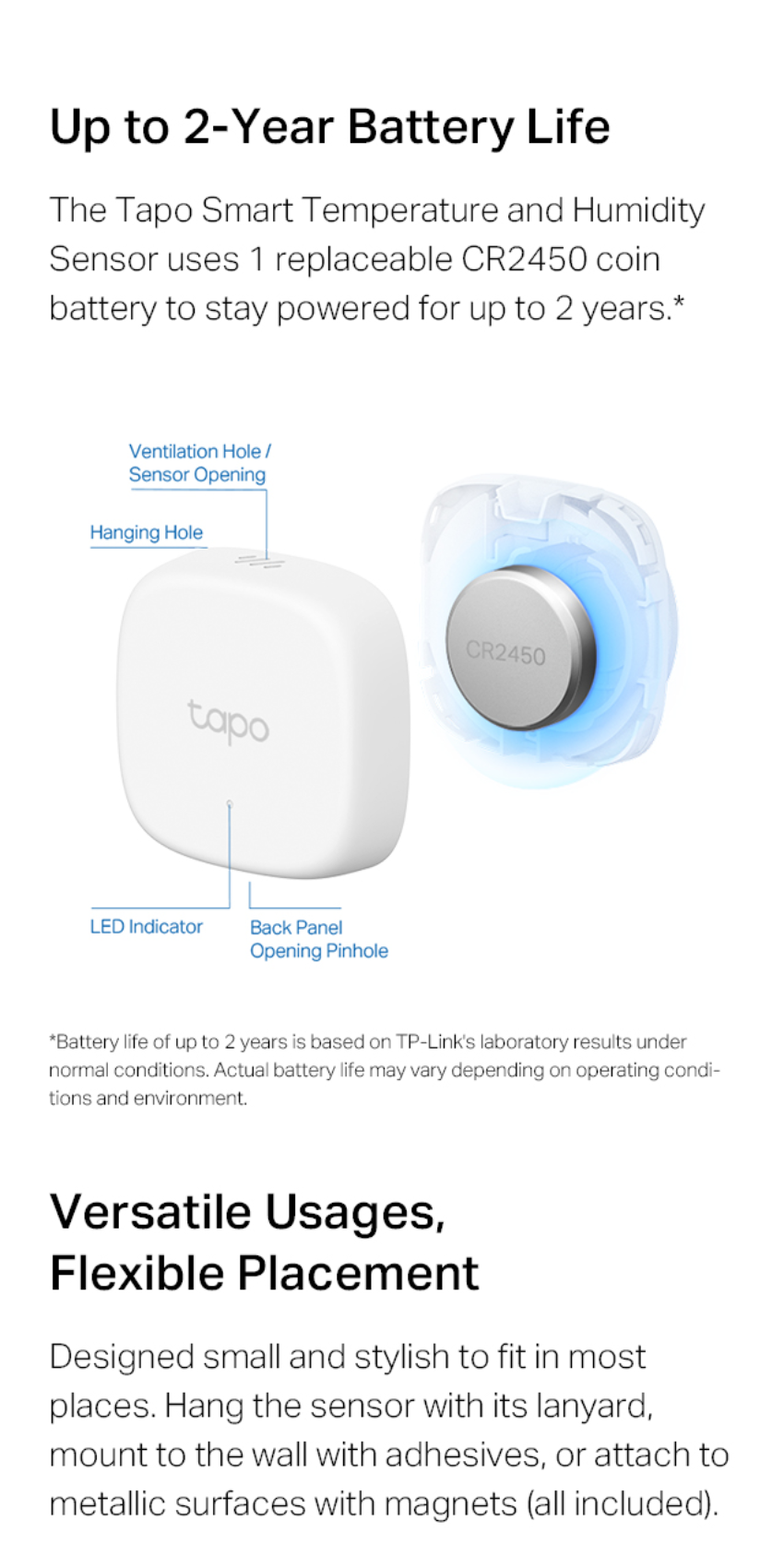 TP-Link | Tapo T310 | Smart Temperature & Humidity Sensor | Accurate ...