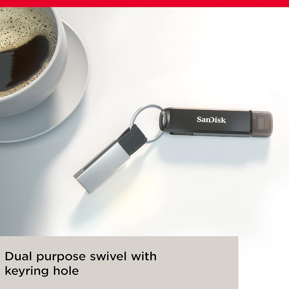 SanDisk iXpand Luxe 64GB 128GB 256GB USB 3.2 Gen 1 Type-C and Lightning ...