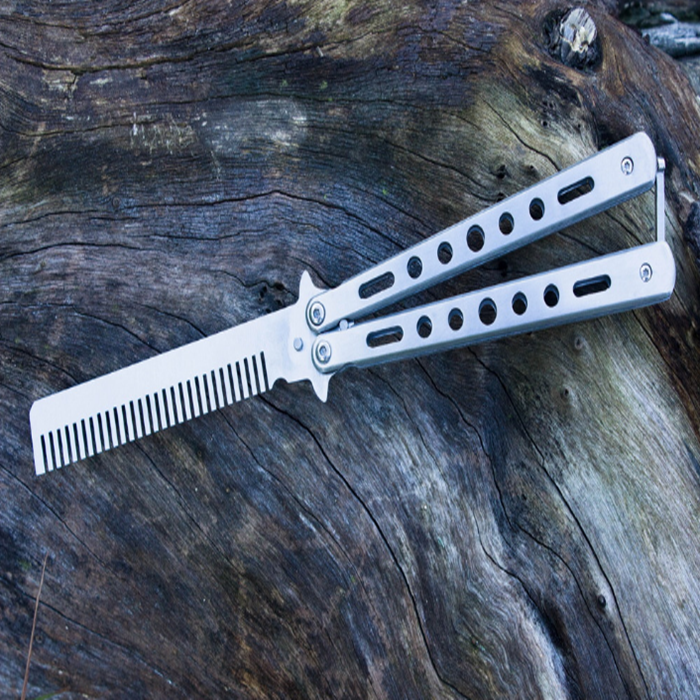 Salon Training Folding Stainless Butterfly Folding Comb Balicomb ...
