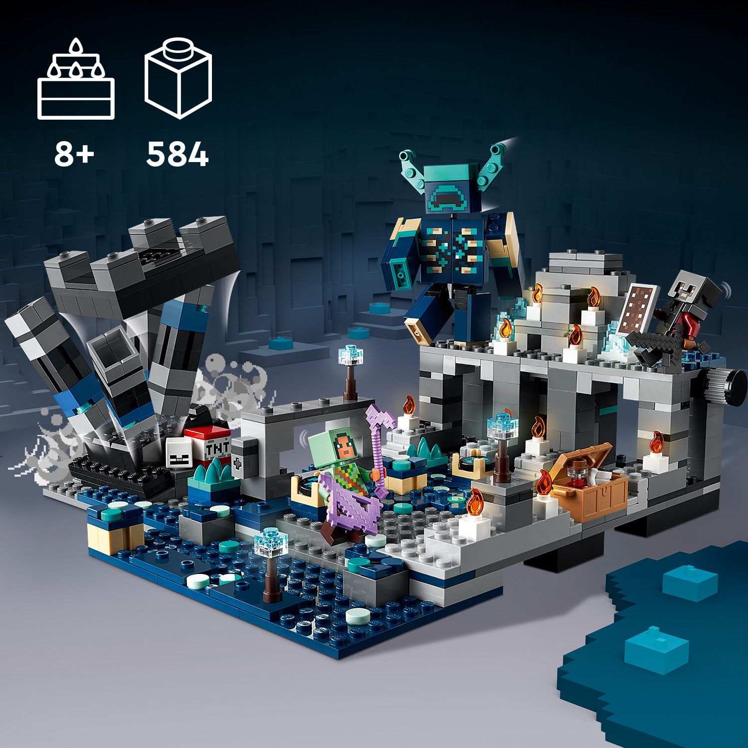 LEGO Minecraft 21246 The Deep Dark Battle Age 8 Building Blocks 2023 584pcs Shopee Philippines