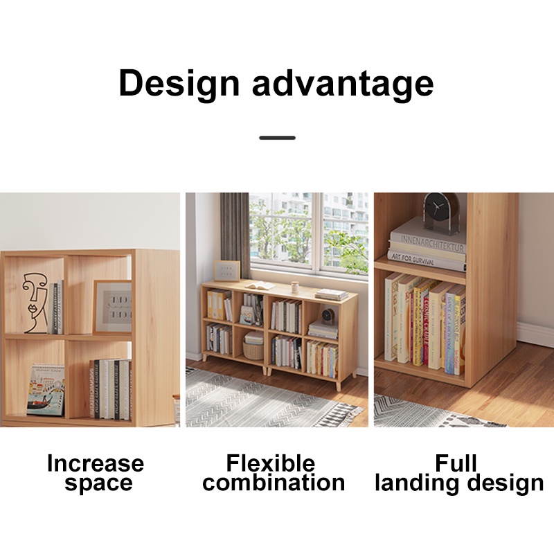 Wooden Book Shelf With Door Bookshelf Devider Storage Shelf Wood Rack ...