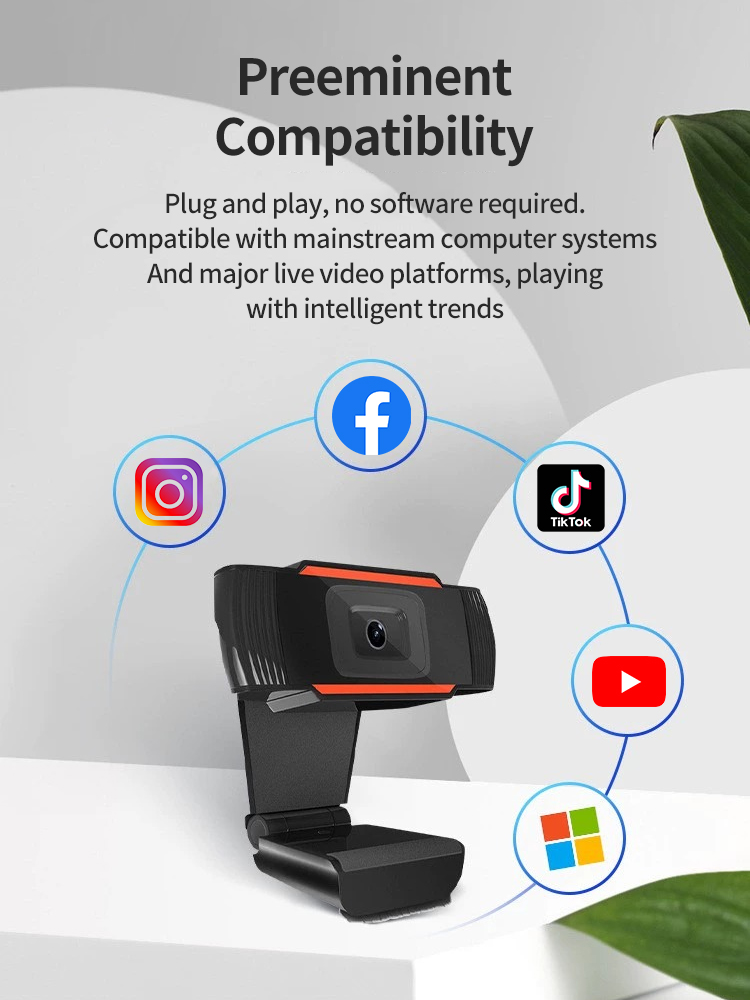 Webcam FullHD 2K/1080p/720p Con Microfoni Noise-cancelling E Messa A Fuoco Automatica – Per Videoconferenze E Streaming - 5