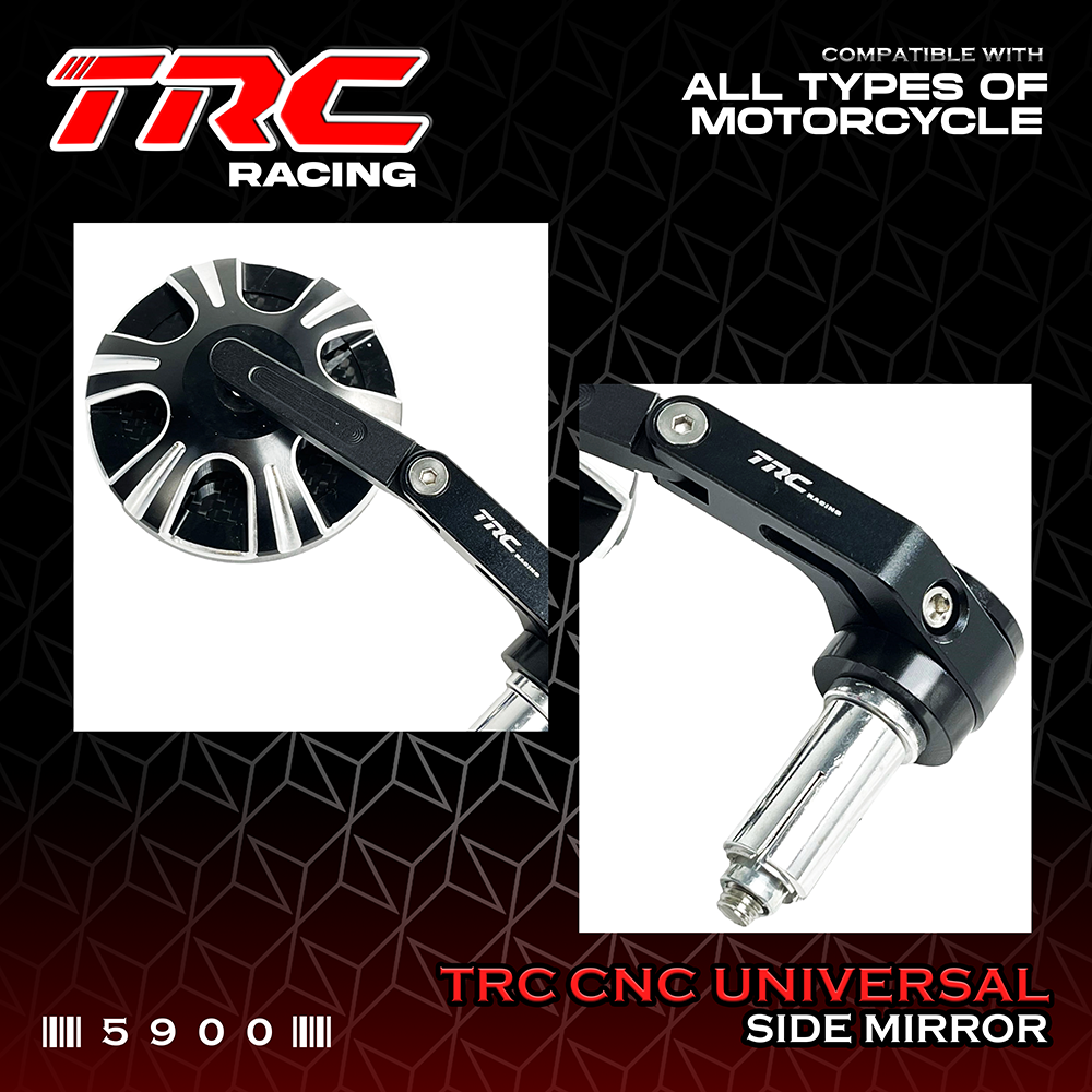 TRC Racing Bar End Side Mirror Full CNC Carbon Legit LTO Approved 5900