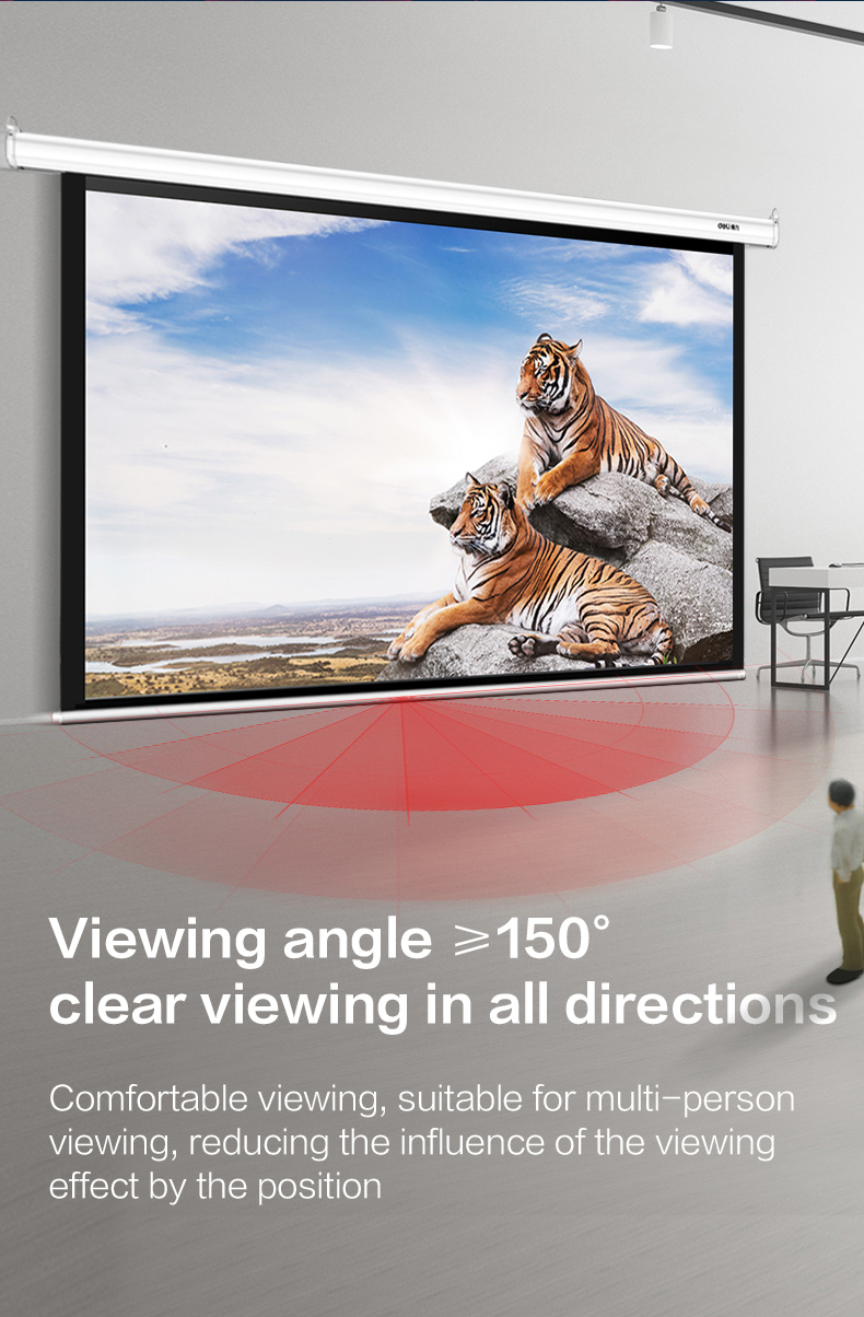 Deli 4K Portable Projection Screen Home HD Automatic Rising-Lowering ...