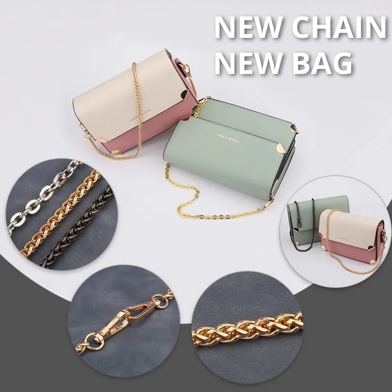 120CM Lengthened Metal Bag Chain DIY Woven Bag Chain Women Purse Chain ...