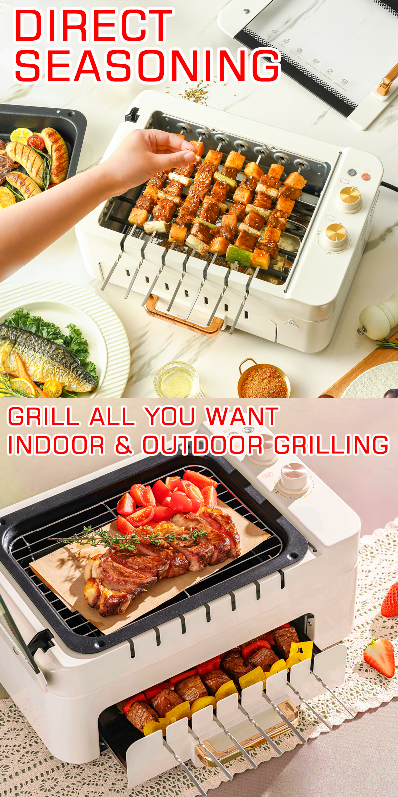 LaHome BBQ Barbecue Griller Grill Electric Indoor Outdoor