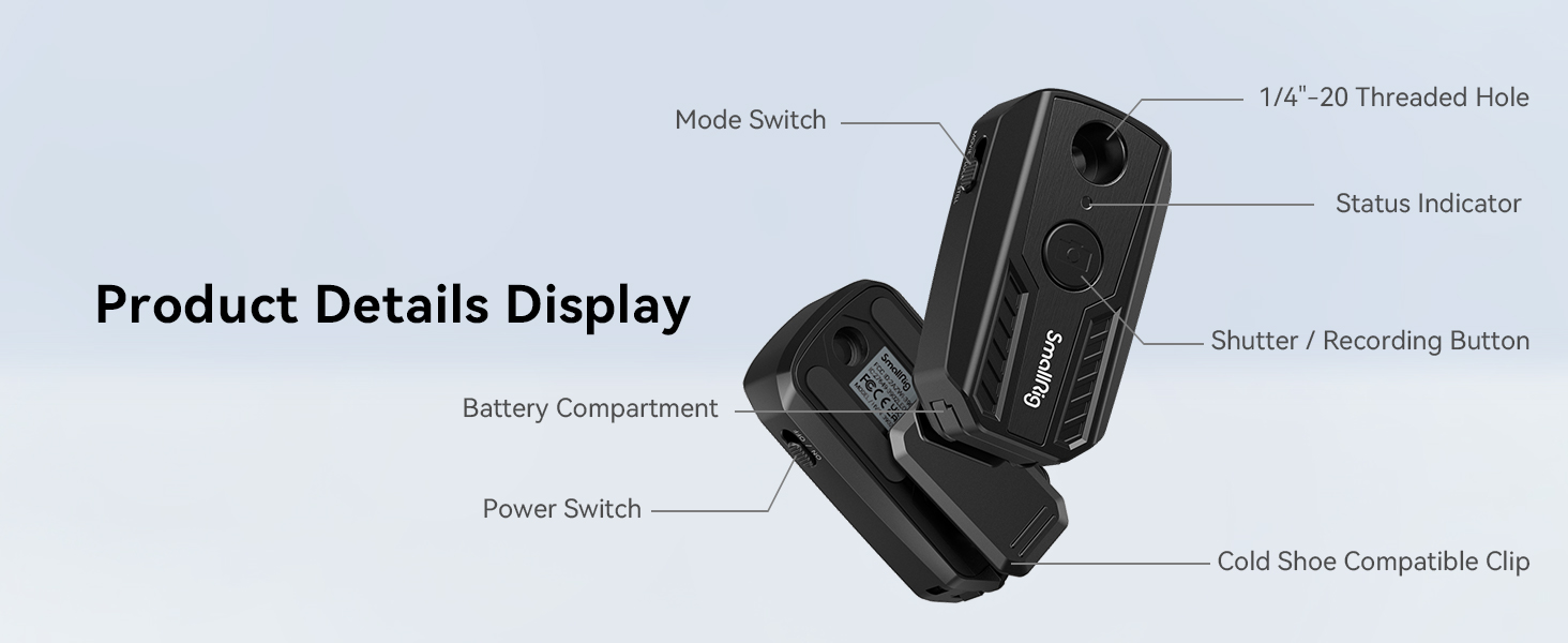 SmallRig Wireless Bluetooth Camera Remote Controller for Selected Sony ...