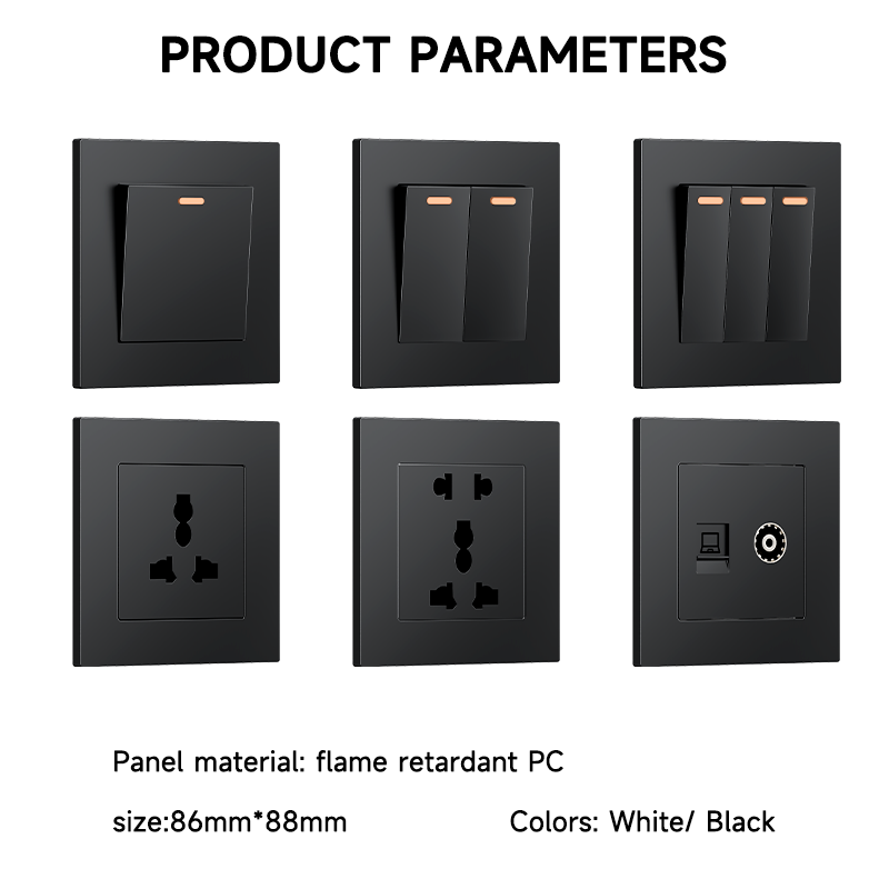 Yowxii Modern Smart 1/2/3 Gang Light Switch Outlet Universal Wall