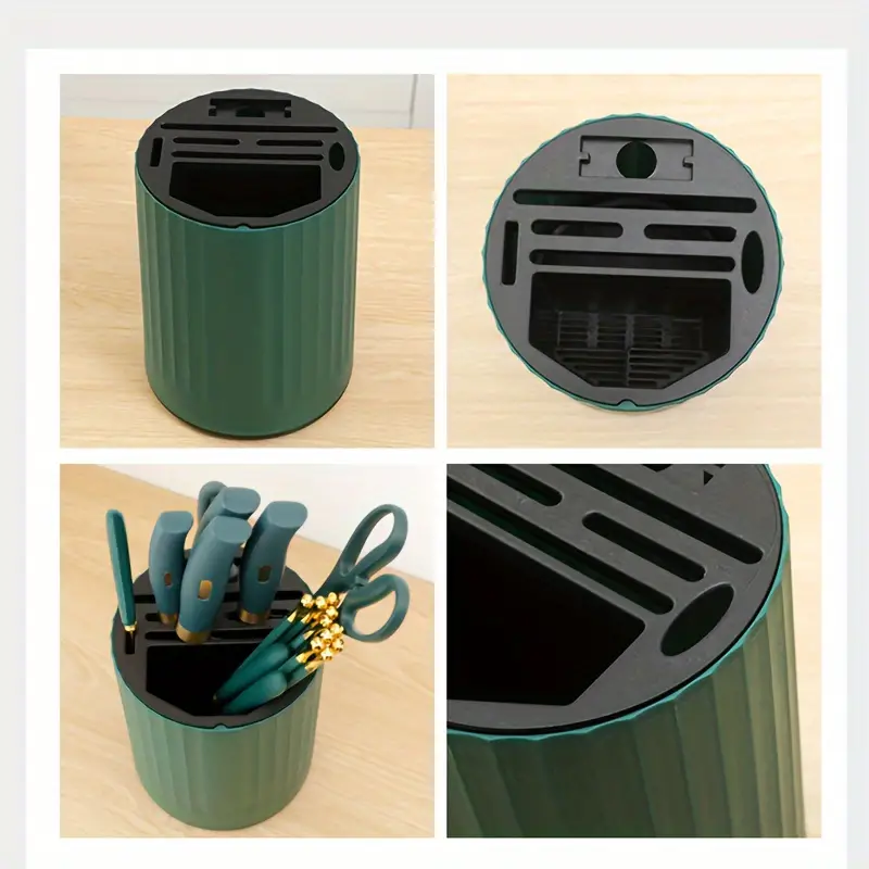 Multifunctional kitchen knife holder 360 degree rotating chopstick cage ...