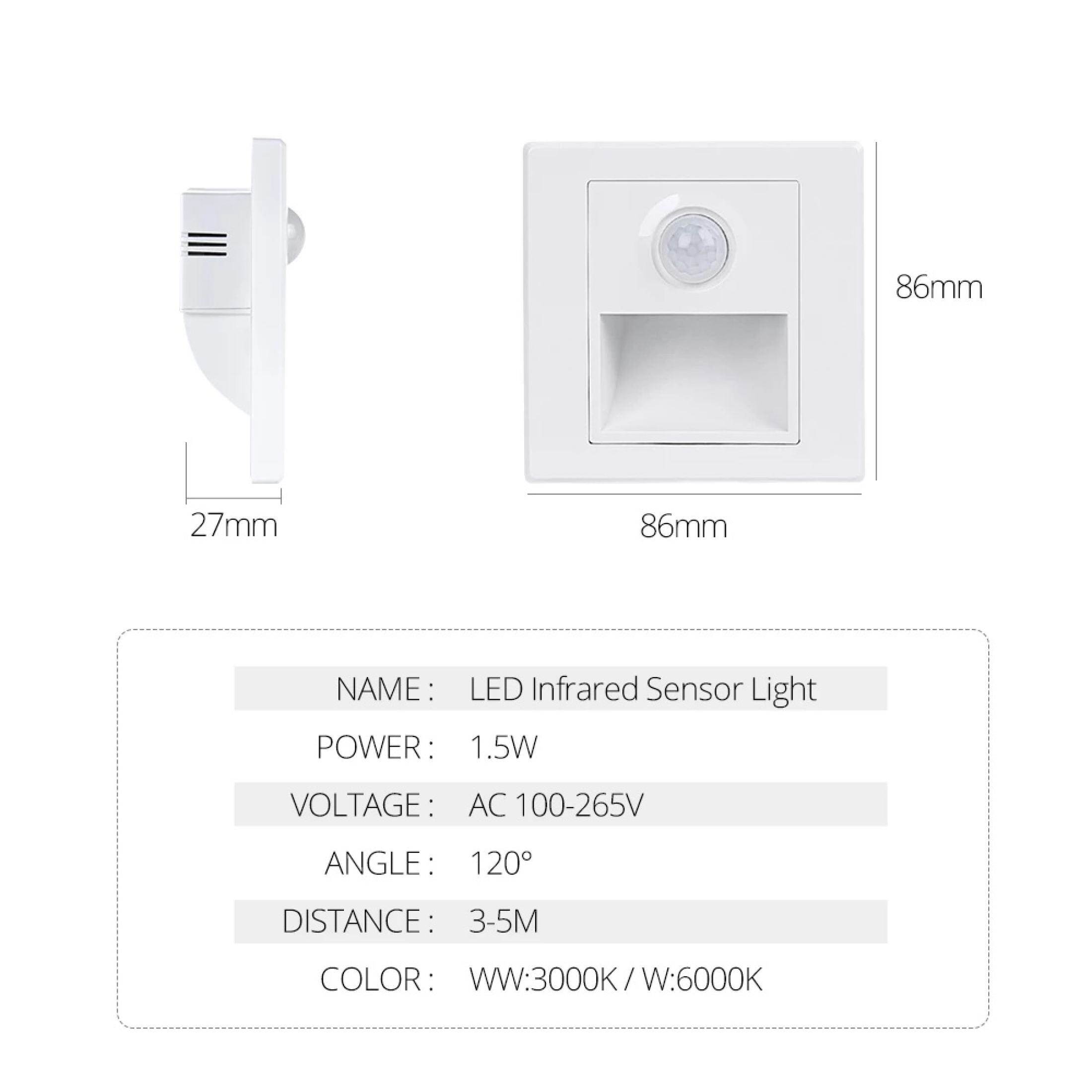 PIR Motion Sensor Emergency Led Stair Lights Human Body Induction Lamps ...