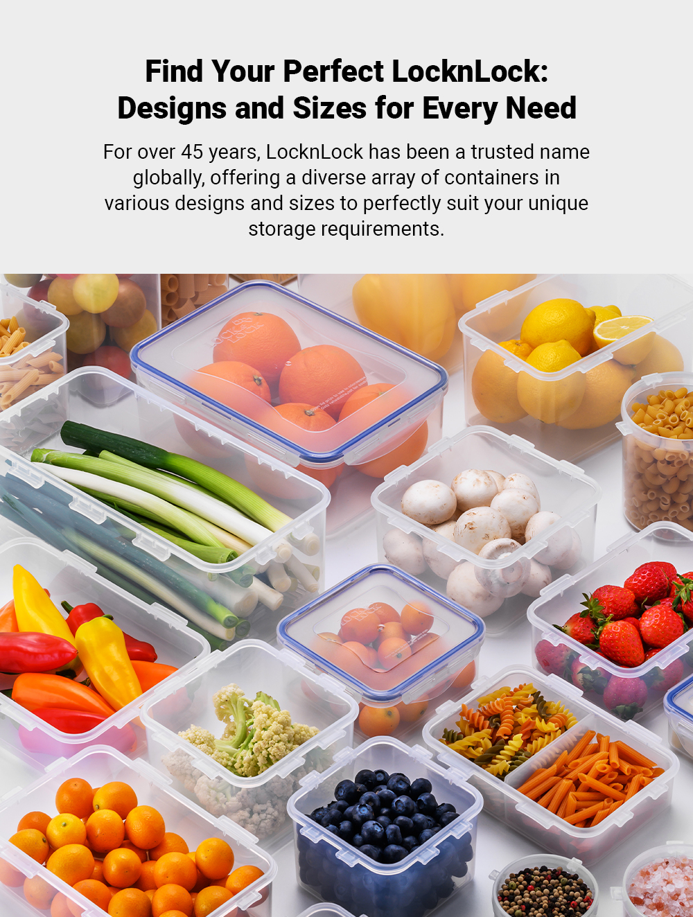 LocknLock Eco-Friendly Classic Airtight Rectangular Food Container w ...