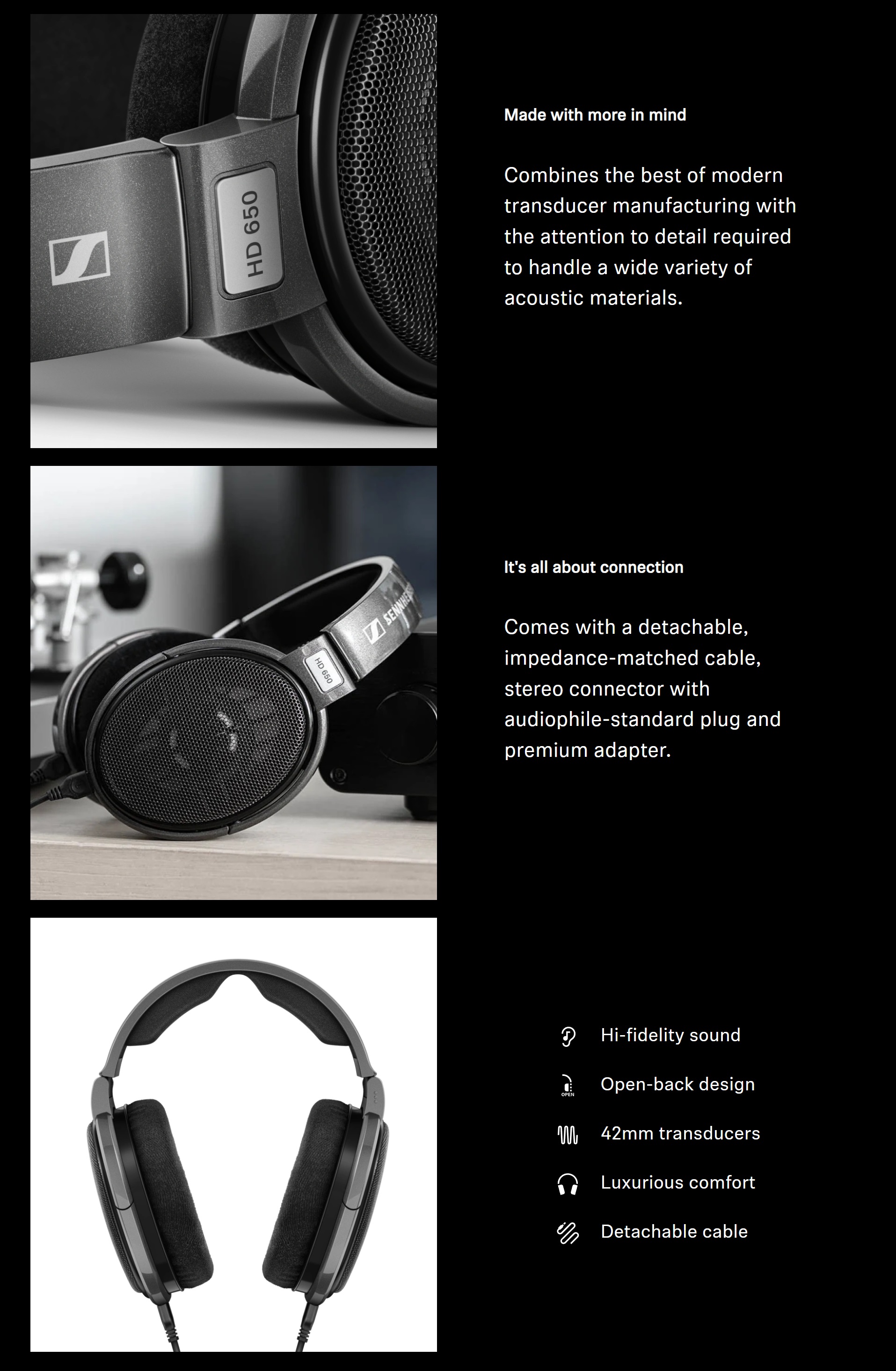 Sennheiser HD 650 Headphones Black Shopee Philippines