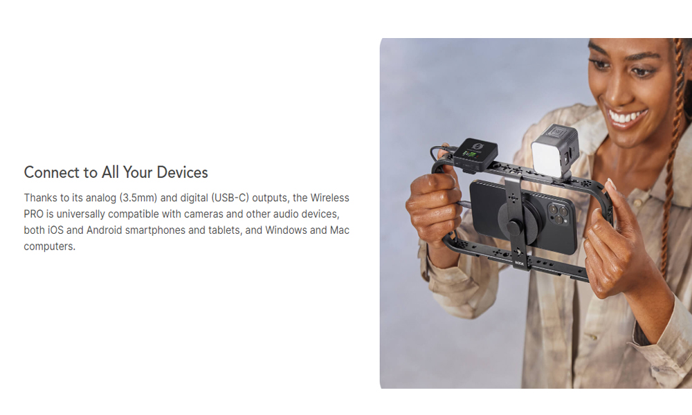 RODE WIRELESS PRO 2 Person Dual TX + RX 2.4GHz Clip-On Microphone ...