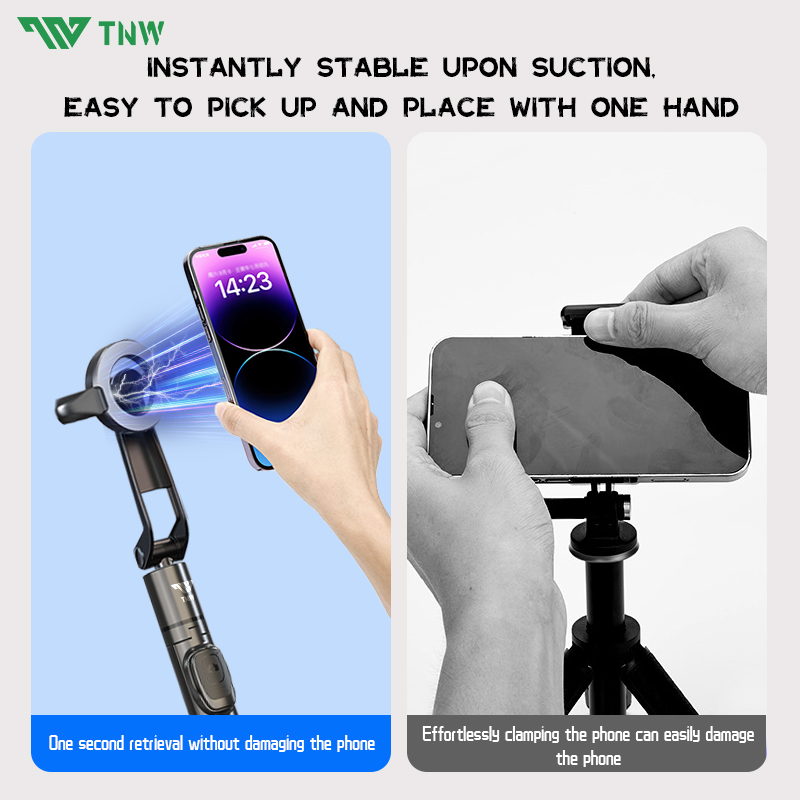 TNW T14 Magnetic Selfie Stick Magsafe Tripod Handheld Fold Stabilizer ...