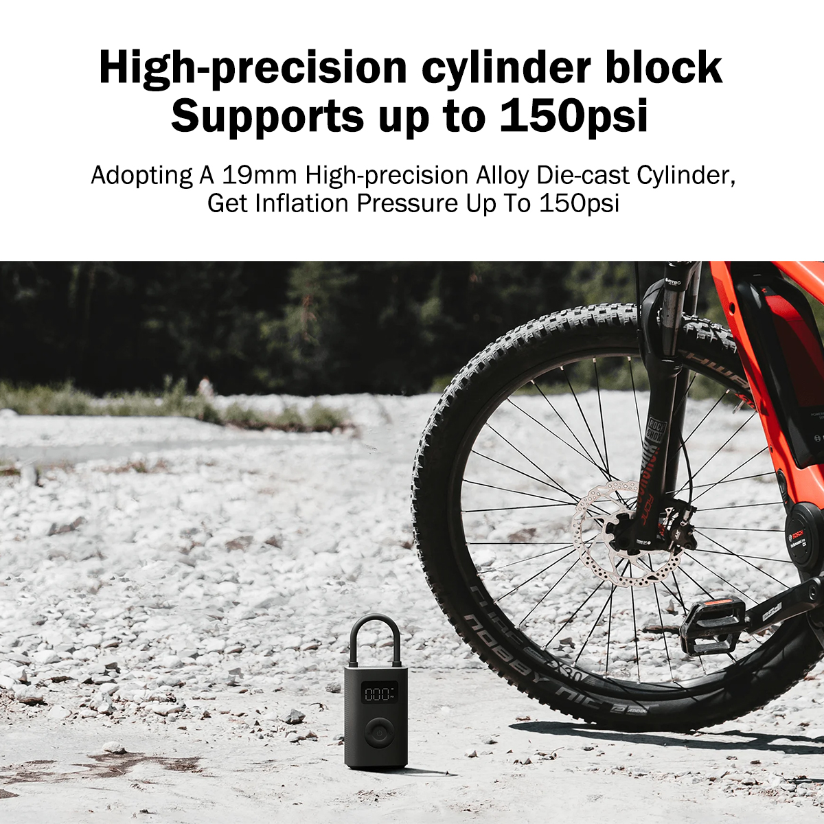 New Xiaomi Air Pump 2 EU Portable Digital Electronic Compressor 150PSI ...